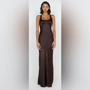 Bec & Bridge Chocolate Brown Maxi Dress